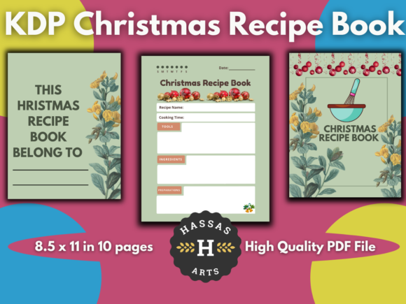 Download KDP Christmas Recipe Book, Planner Pages - Planner pages Collection