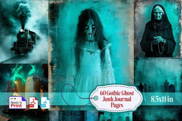 Download Gothic Ghost Junk Journal Pages - Premium Resources
