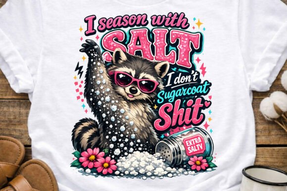 Download I Season with Salt Funny Raccoon PNG - Season Collection