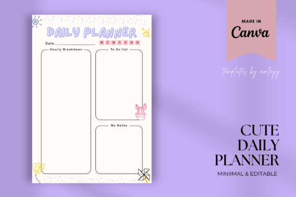 Download Kawaii Daily Planner Template | Cute - Kawaii daily planner Collection