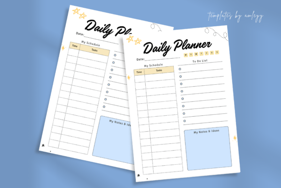 Download Cute Kawaii Daily Planner Template Canva - Kawaii daily planner Collection